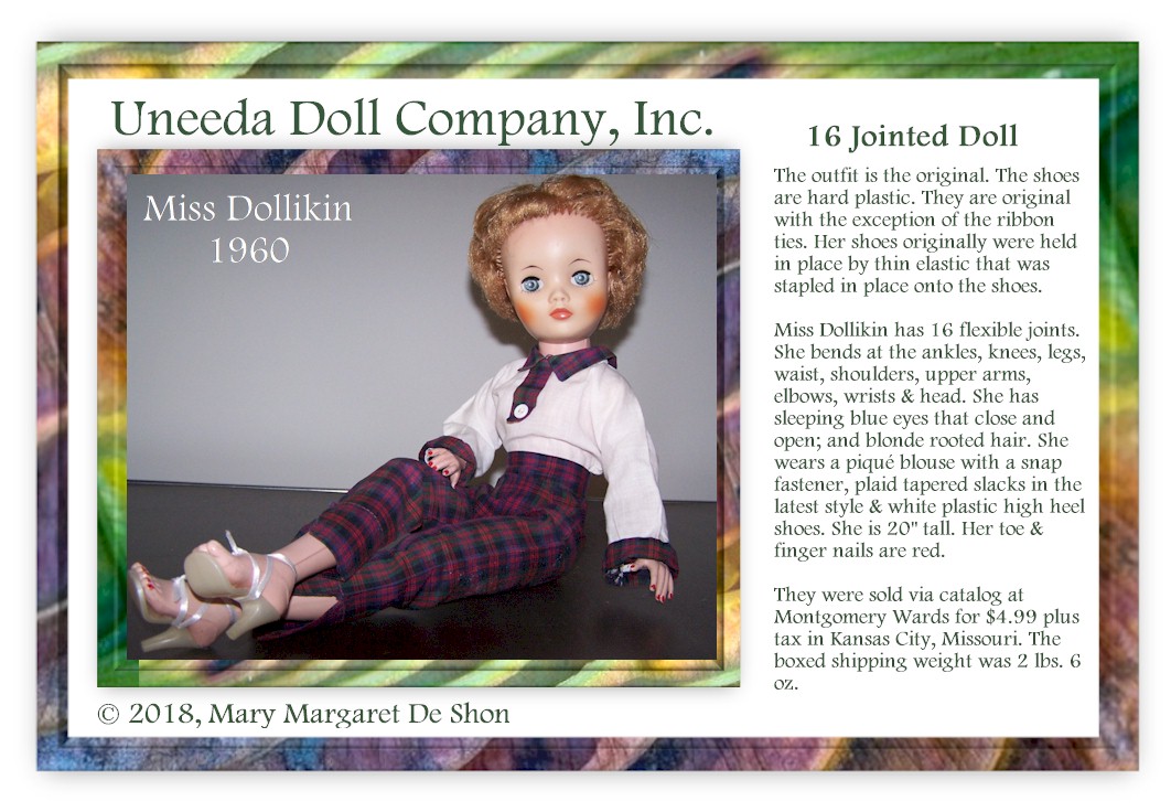 Miss Dollikin by Uneeda Doll Company, Inc. 1960