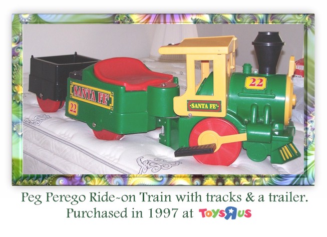Peg Perego Ride-on Train with Tracks & a Trailer, Purchased in 1997 at Toys-R-Us, Mason Bringus