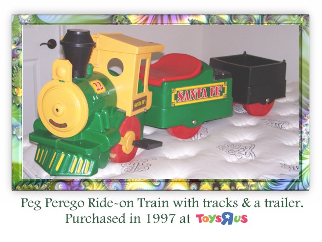 Peg Perego Ride-on Train with Tracks & a Trailer, Purchased in 1997 at Toys-R-Us, Mason Bringus